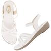 Shoetopia Women'S Snd-1080 Flat Sandal-6 Kids Uk (Snd-1080-White)-Eu39