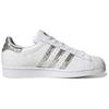 Adidas Womens Superstar 'Glitter' (women's sizes) Cloud White / Silver Metallic / Silver Metallic Skate Shoes FZ4445