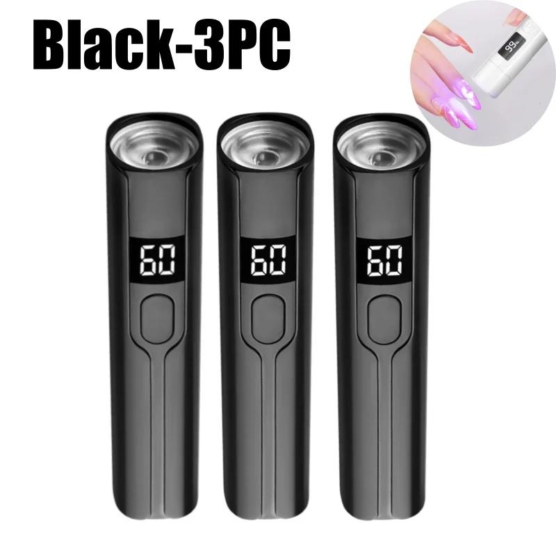 Portable UV Nail Dryer with Digital Power Indicator Timer Quick Drying USB Rechargeable Mini Nail Curing Lamp