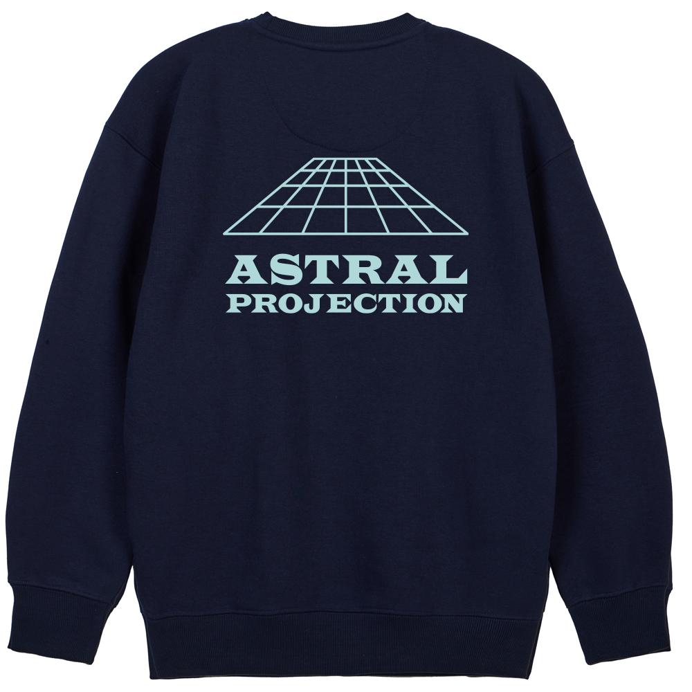 ASTRAL PROJECTION Signature Logo Loose Fit Sweatshirt_Navy