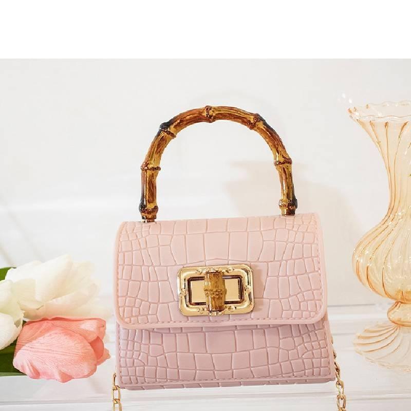 Trendy Crocodile Patterned Clear Pvc Jelly Bag 2021 Women s Crossbody Handbag For Casual Travel светло-розовый