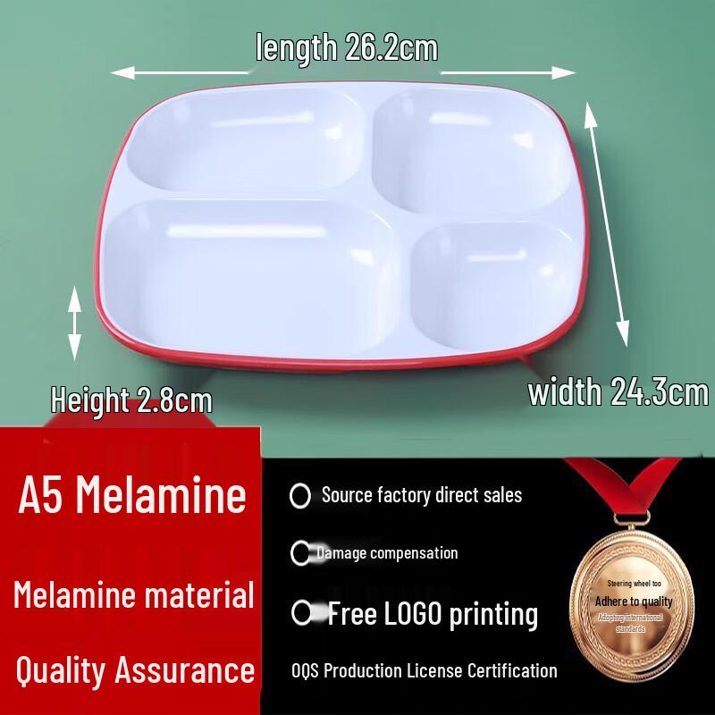 Commercial Melamine Divided Dinner Plate