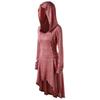 Stylish Punk Women's Plus Size Lace Up Dip Hem Tunic Hoodie Long Sweatershirts Dress Top For Every Occasion