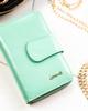 Women's Leather Wallet In Vertical Orientation with Snap Closure - Lorenti