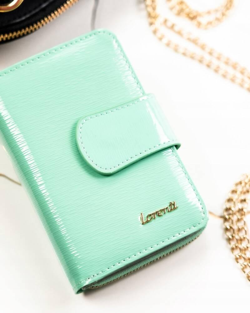Women's Leather Wallet In Vertical Orientation with Snap Closure - Lorenti