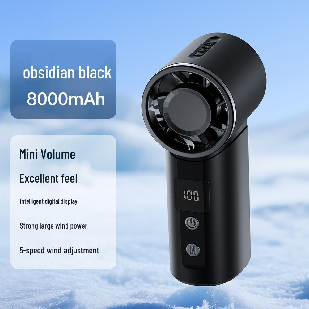 Compact High-Speed Handheld Silent Fan with Turbine Technology