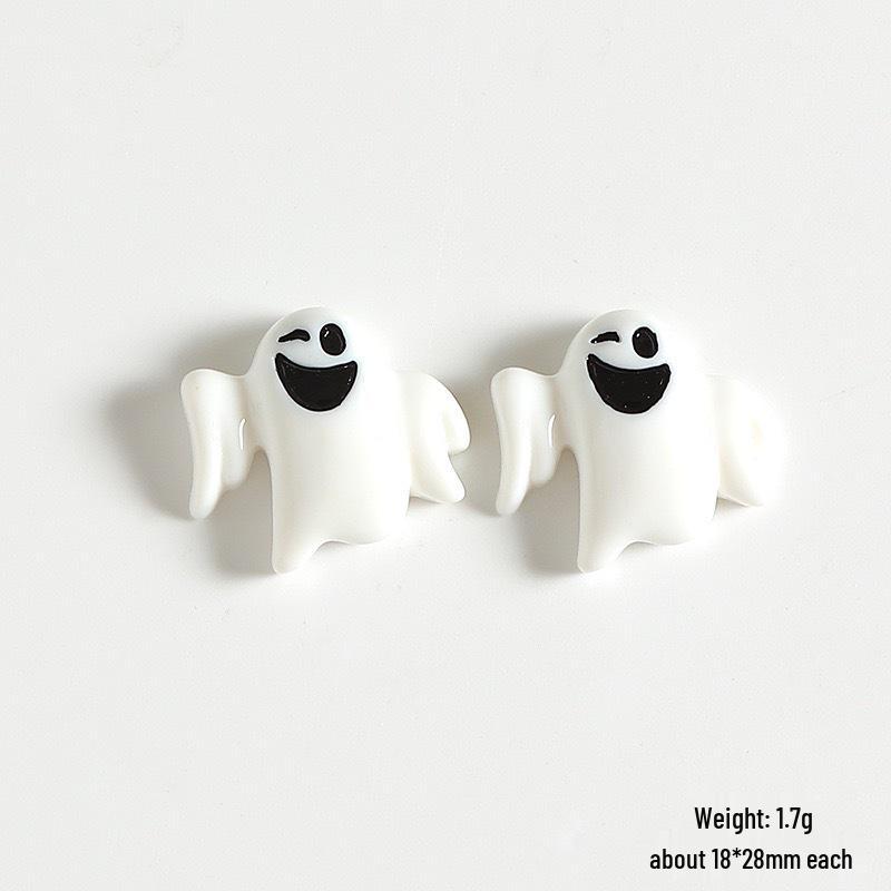 Halloween Resin Mini Ghost, Pumpkin & Black Cat DIY Ornaments