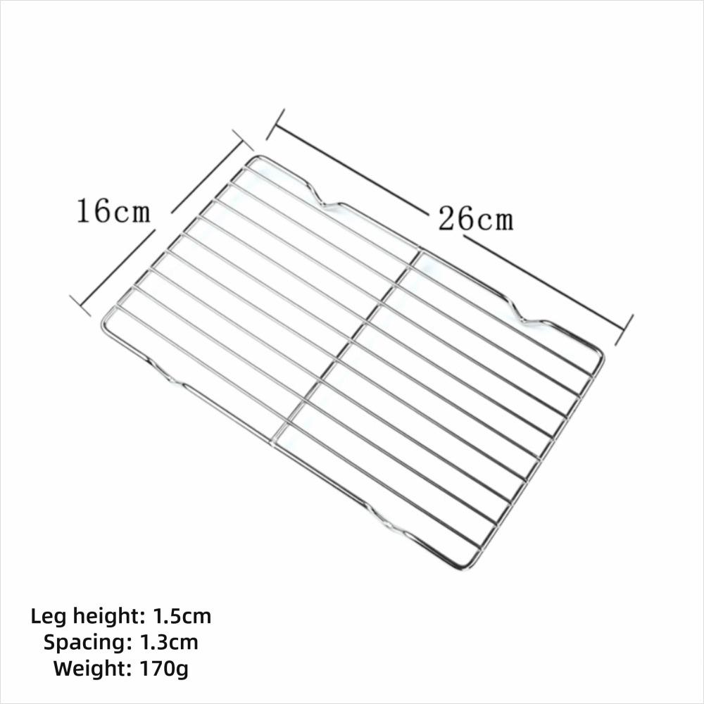 New Stainless Steel Cooling Rack Non-stick Silver Baking Tray Barbecue Cooking Mesh Shelf