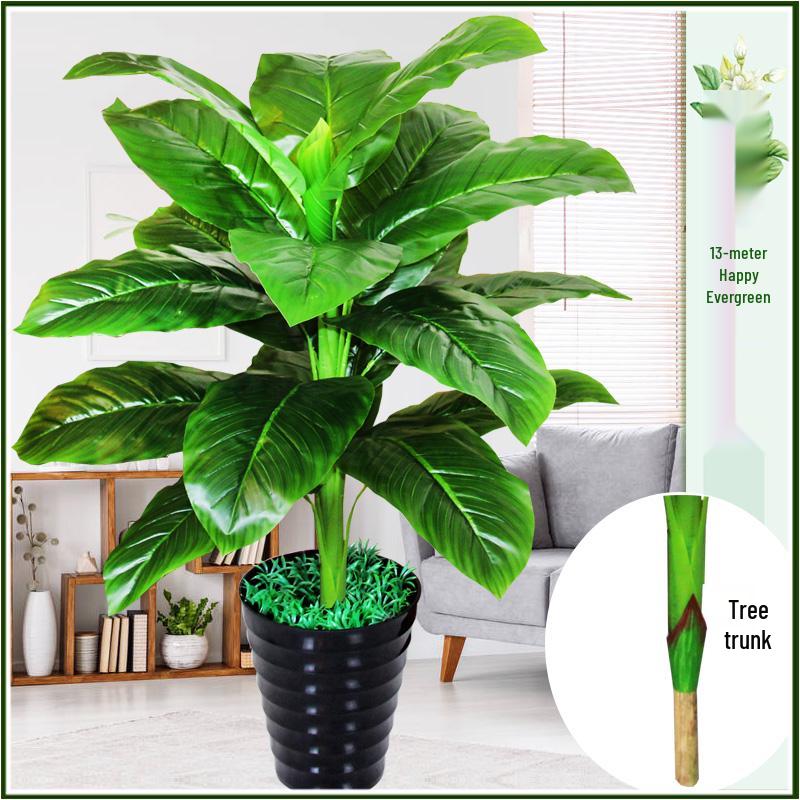 Large Indoor Evergreen Bonsai: Fake Plastic Tree Decor for Living Room.