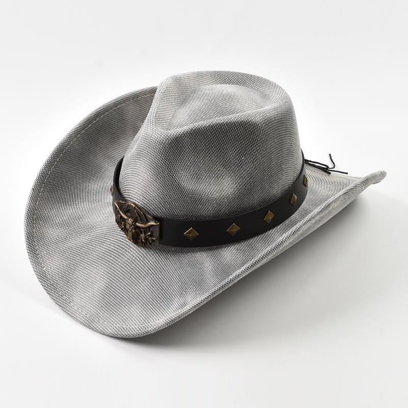 Vintage Big-edge Western Cowboy Hat For Men WomenGentleman Cowgirl Jazz Hat Cloche Church Caps Sombrero Hombre