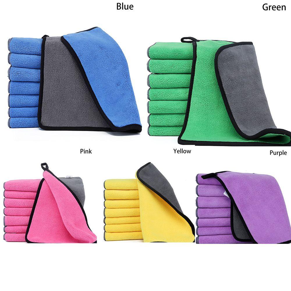 Double Side 30X30CM Super Absorbent Car Wash Towel Cleaning Drying Cloth Microfiber Wiping Rags