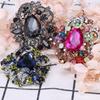 Bohemian Crystalline High End Classic Temperament All Match Large Glass Rhinestone Pin Brooch JewelryLuxury Jewelry