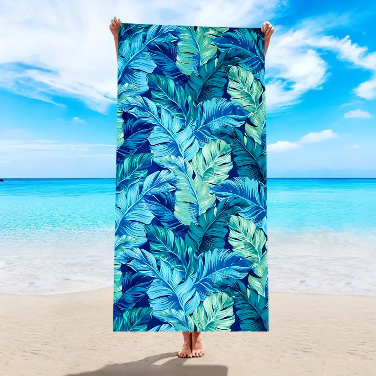 

1pc Ultra fine fiber beach towel, quick drying absorbent swimming towel, multi-functional towel for beach swimming and yoga W30*H60(CM)