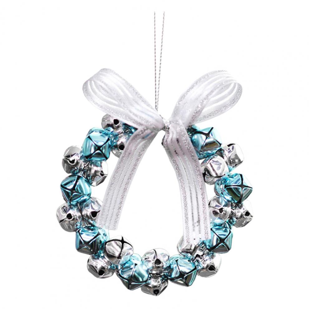 Christmas Bell Wreath Multi-scene Christmas Decoration Christmas Beaded Bell Wreath with Jingle Bells Bow Ornament for Home Tree