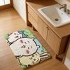 Cartoon C-Chiikawa Süße Badezimmermatte Anti-Rutsch Wasserabsorbierend Langes Streifenkissen Schlafzimmer-Matte Willkommens-Fußmatte