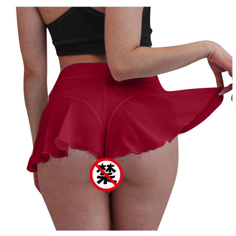 

Модные Сексуальные Шорты с Воланами Домашние Базовые Танцевальные Шорты Шорты Шифон Йога Шорты Женские Red M