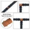 10Pcs 17mm Barbed Fittings ID 1/2" Tubing Pipe Connector Drip Irrigation Drip Lines Coupling Tee Straight Elbow End Waterstopper