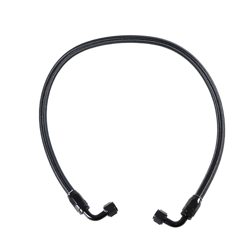 1M AN8 8AN Negru Impletit Fitinguri Ulei Combustibil Capăt Furtun 90+90 Grade Kit Adaptor Ulei Linie Furtun Ulei Combustibil