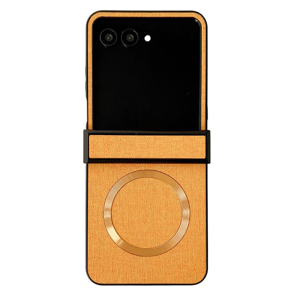 For Motorola Razr 60 Ultra 5G Magnetic Case Drop-Proof PC + Cloth Back Phone Cover