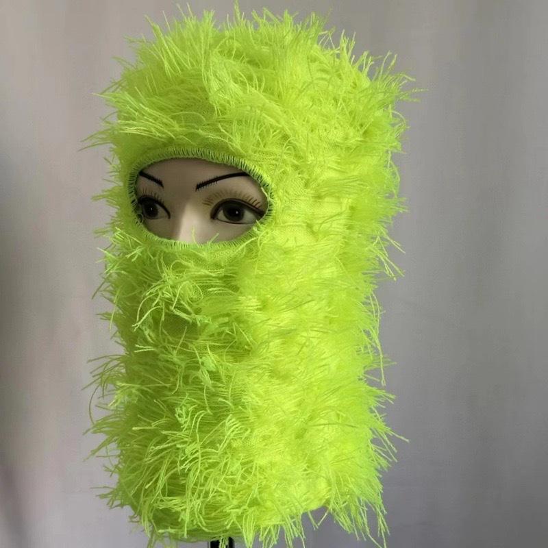 Single Hole Knitted Mask Party Funny Acrylic Yarn Balaclava Hat Outdoor Warm Head Cover