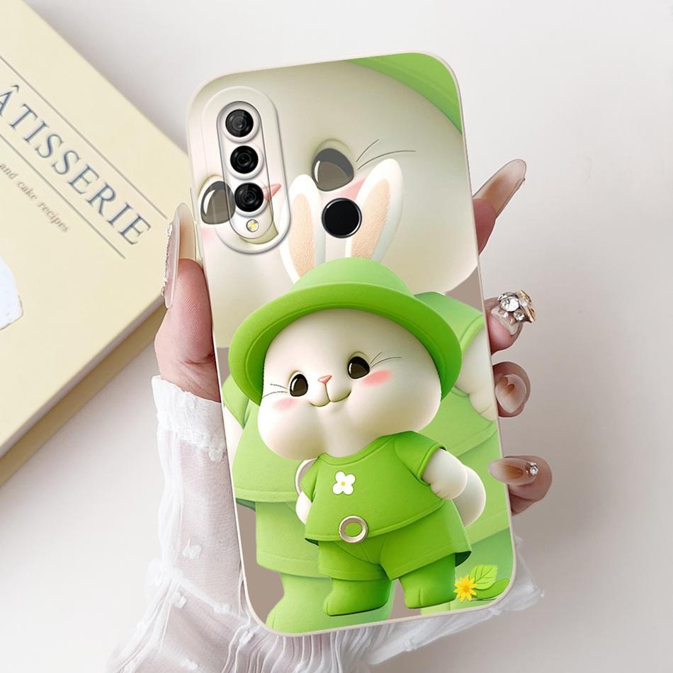For Huawei Y6p MED-LX9 MED-LX9N New Cute Rabbit Cat Cartoon Case For Huawei Y6P 2020 Lens Protective Soft Silicone Phone Cases