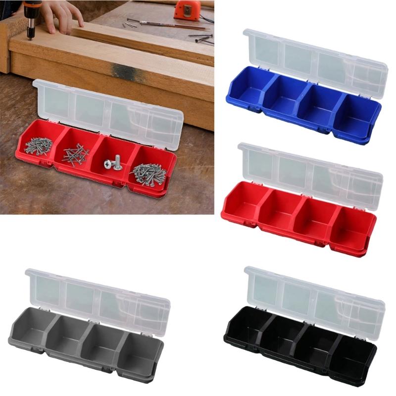 Multi Compartment Organizer Box For Screws Small Parts Plastic Hardware And Jewelry Storage Case Craft Supplies
