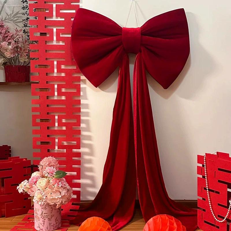 Extra Large Wedding Room Decoration Set: Bows & Streamers for Groom & Bride's Bedroom & Living Room Background