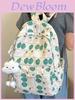Cute Floral Nylon Women Backpack With Design For Daily Use And Laptop Storage