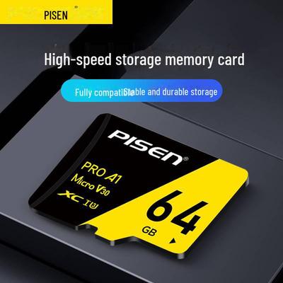 PISEN Memory & Storage Card: 32G, 64G, 128G for Driving Recorders, Surveillance Cameras, and Mobile Phones.