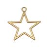 Nested Star Charms Multi Color Alloy Pendants For Double Star Themed Jewelry
