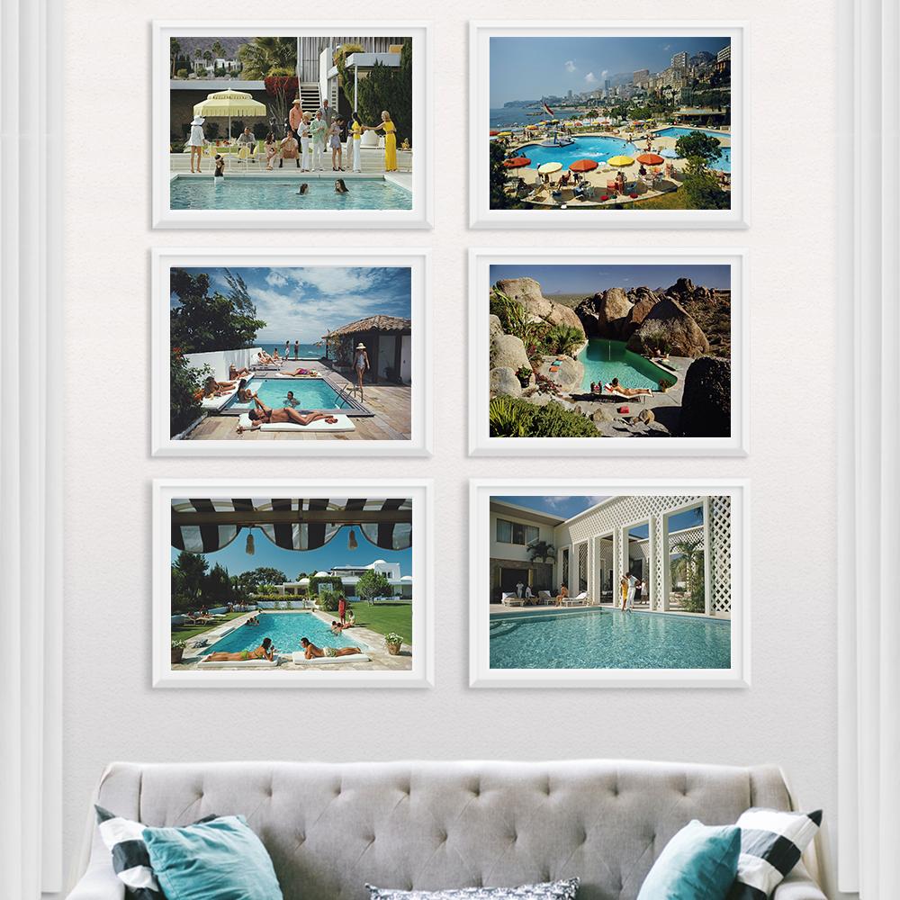

Гламурное искусство у бассейна Kaufmann, дом в пустыне, принты, холст, живопись, постеры Quadros, настенные художественные картины для гостиной, домашний декор 21x30cm No Framed