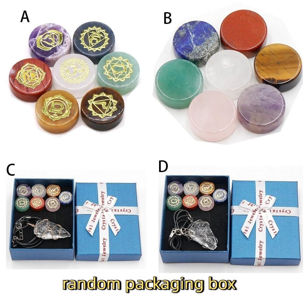 7 PCS/set Amethyst Seven Chakras Natural Crystal Stones Sodalite Yoga Stone Reiki Healing Gems Home