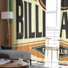 Retro Billiards Sign Design With Black Eight Ball Chiffon Sheer Curtains for Living Room Bedroom Window Voiles Tulle Curtain