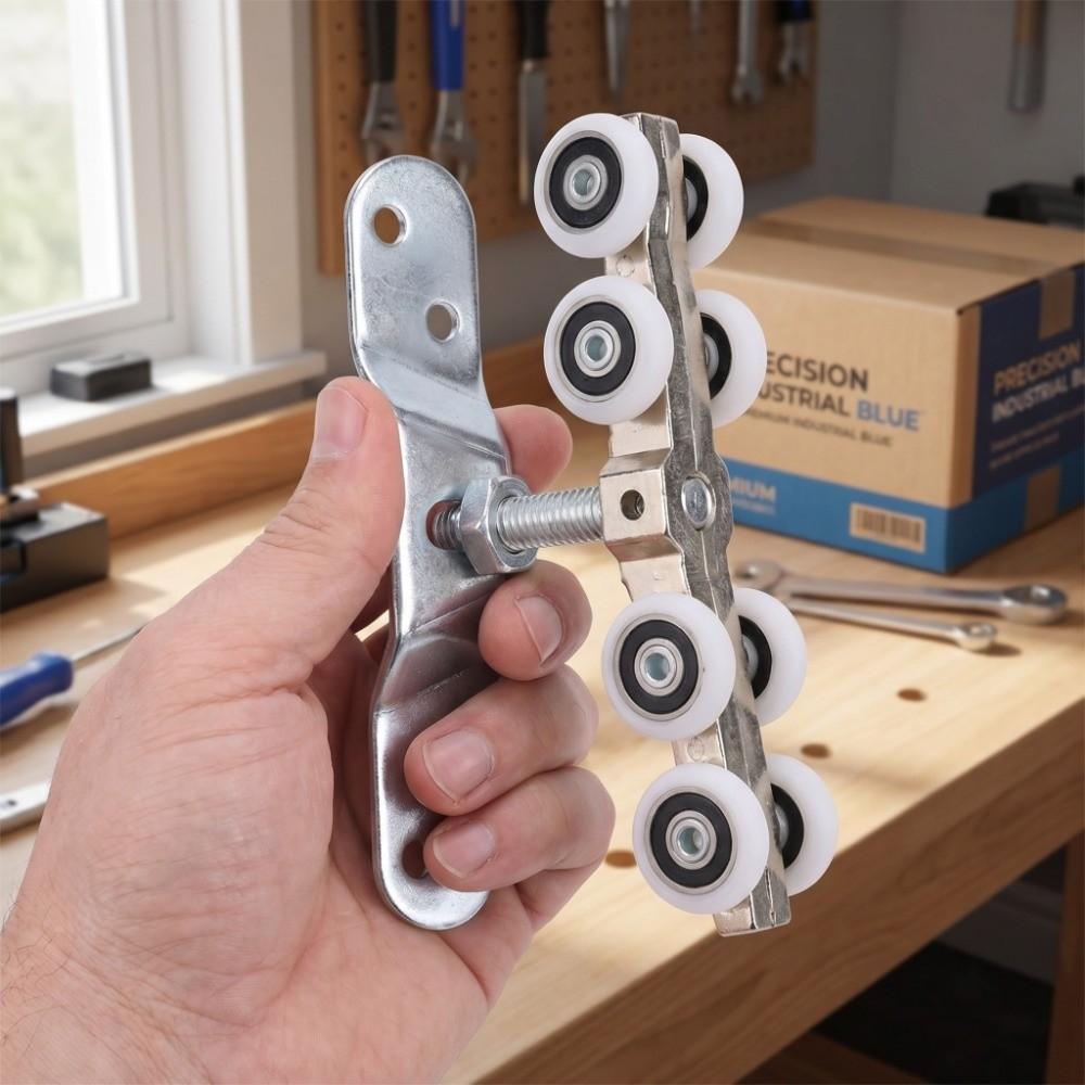 Stable Aluminum Alloy Sliding Door Roller 8 Wheels Durable Hanging Pulley Bearing Heavy Duty Door Wheel Furniture