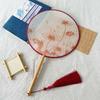 New Style Ancient-Style Semi-Transparent Round Fan for Dance, Hanfu Traditional Round Fan, Retro Classical Dance Chinese-Style Fan
