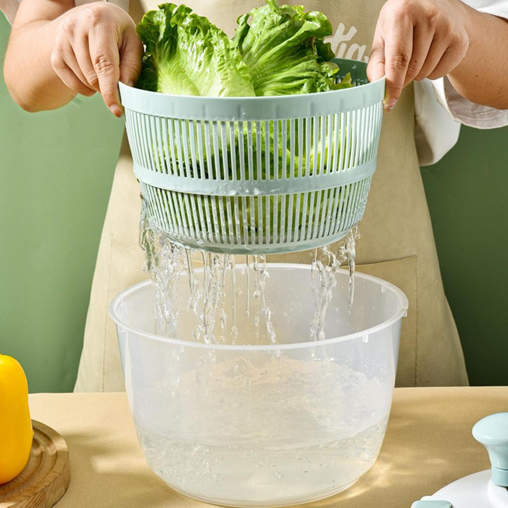 Multifunction Manual Salad Spinner Dryer Vegetable Fruit Food Dehydrator Quick Drying Kitchen Household Vegetable Dehydrator