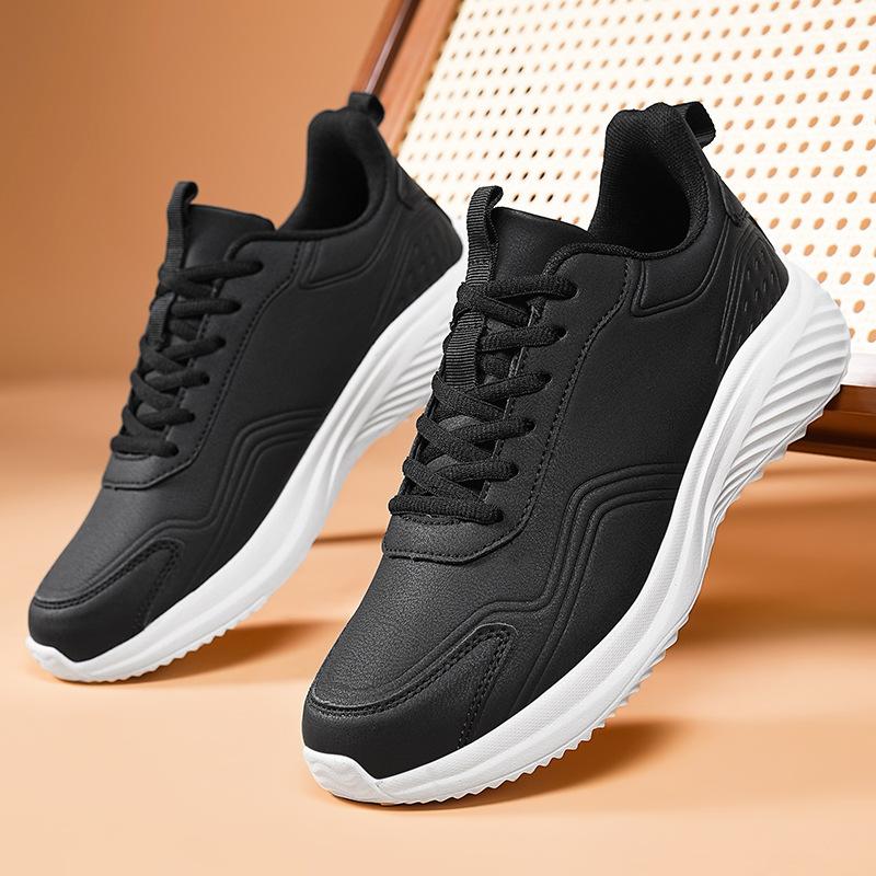 Autumn Extra Large Size Sports Shoes Men's Leather Waterproof and Non-slip Casual Shoes 48 Soft-soled Lightweight Shoes Men's Running Shoes