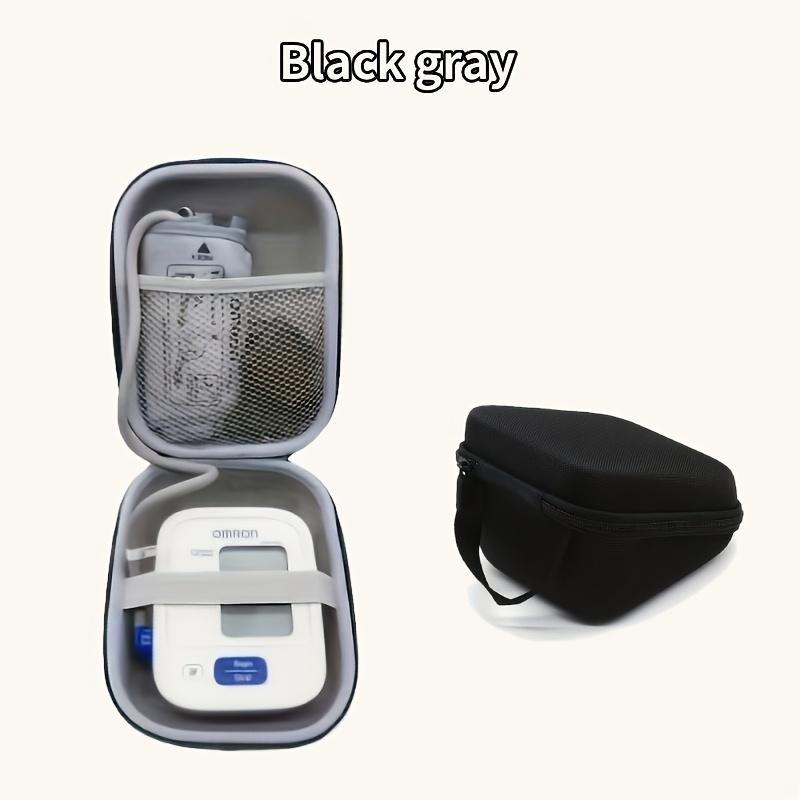 1 pezzo Borsa Resistente Nera per Monitor della Pressione Sanguigna con Tracolla - Custodia Rigida Portatile Busta Accessorio Moda Donna