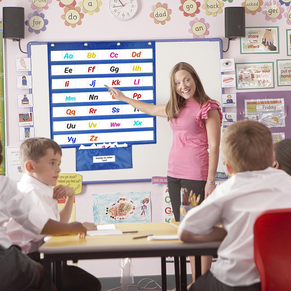 Kieszonkowy kalendarz do klasy, wielofunkcyjny wiszący organizer kieszonkowy do klasy, domu, nauczania domowego