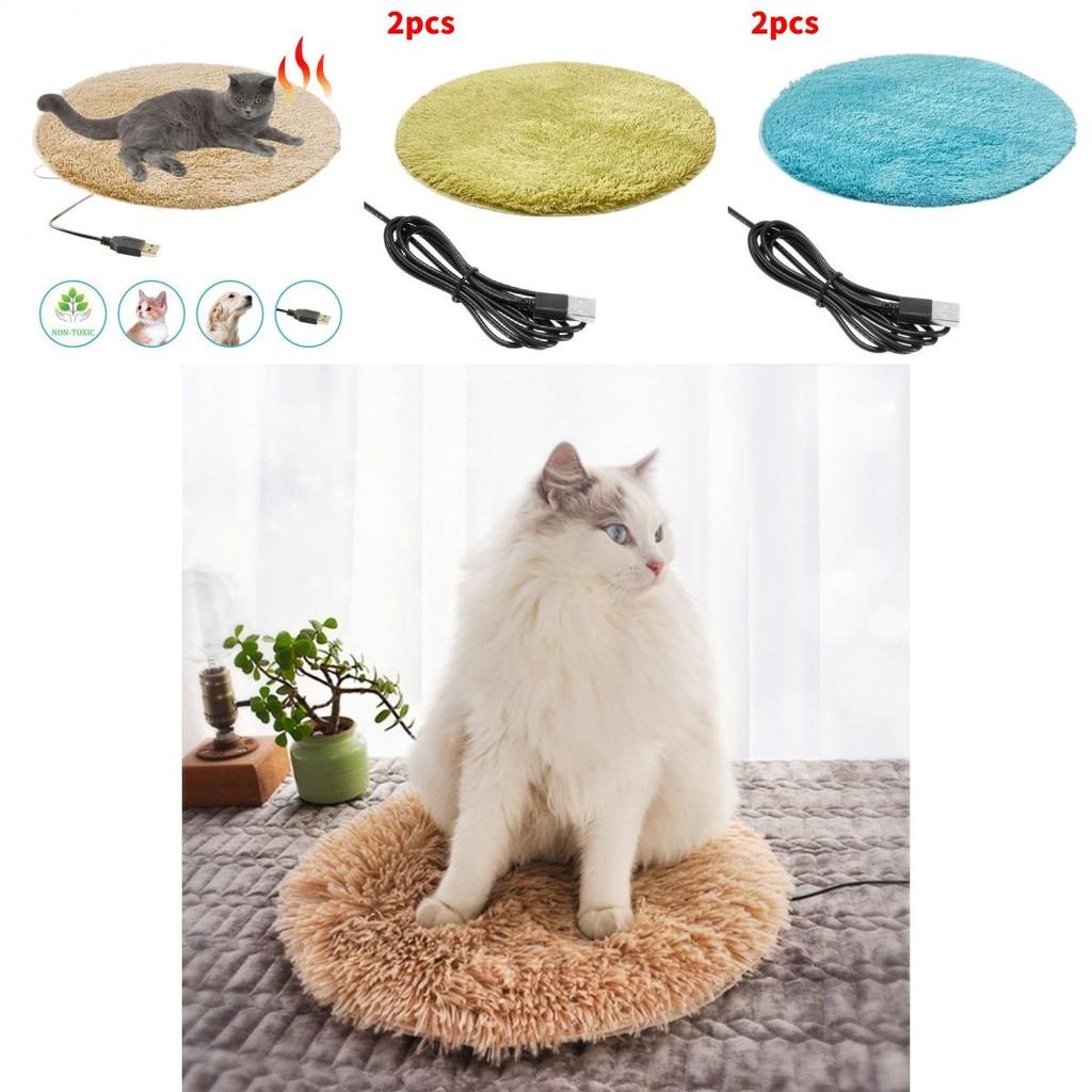 Cozy Waterproof Pet Heating Blanket Soft Plush Material Usb Rechargeable Warmth For Cats And Small Dogs