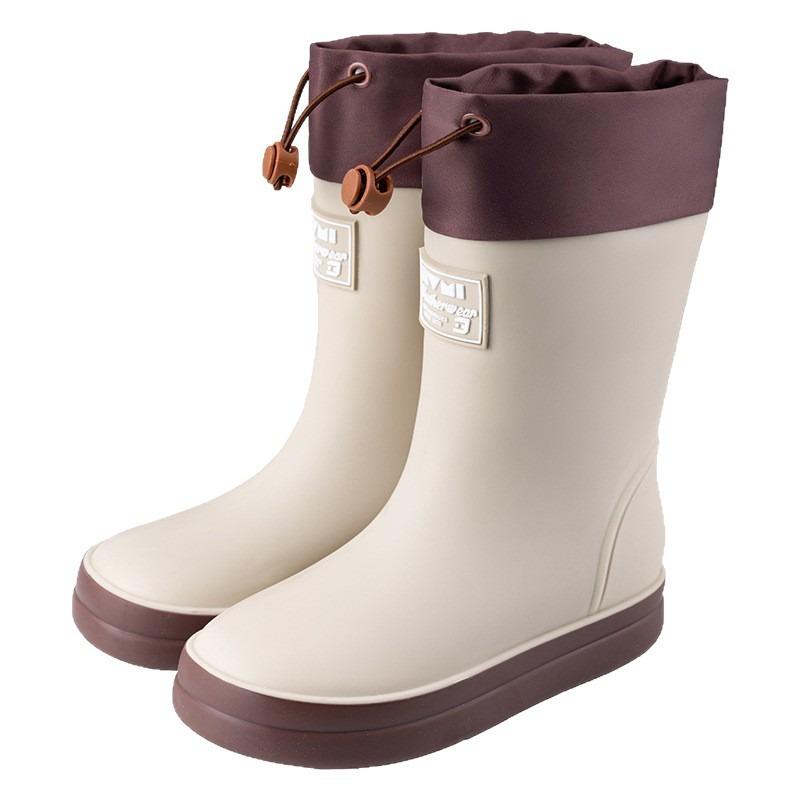 Children's outdoor bundle waterproof shoes fashionable boys and girls rain boots children's high soft-soled rubber rain shoes factory