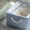 Foldable Storage Box Fabric Canvas Toys Cosmetic Holder Basket Desk Organiser