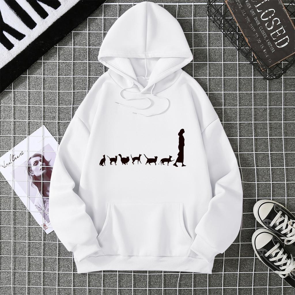 Printed new autumn and winter hooded sweatshirt 7027