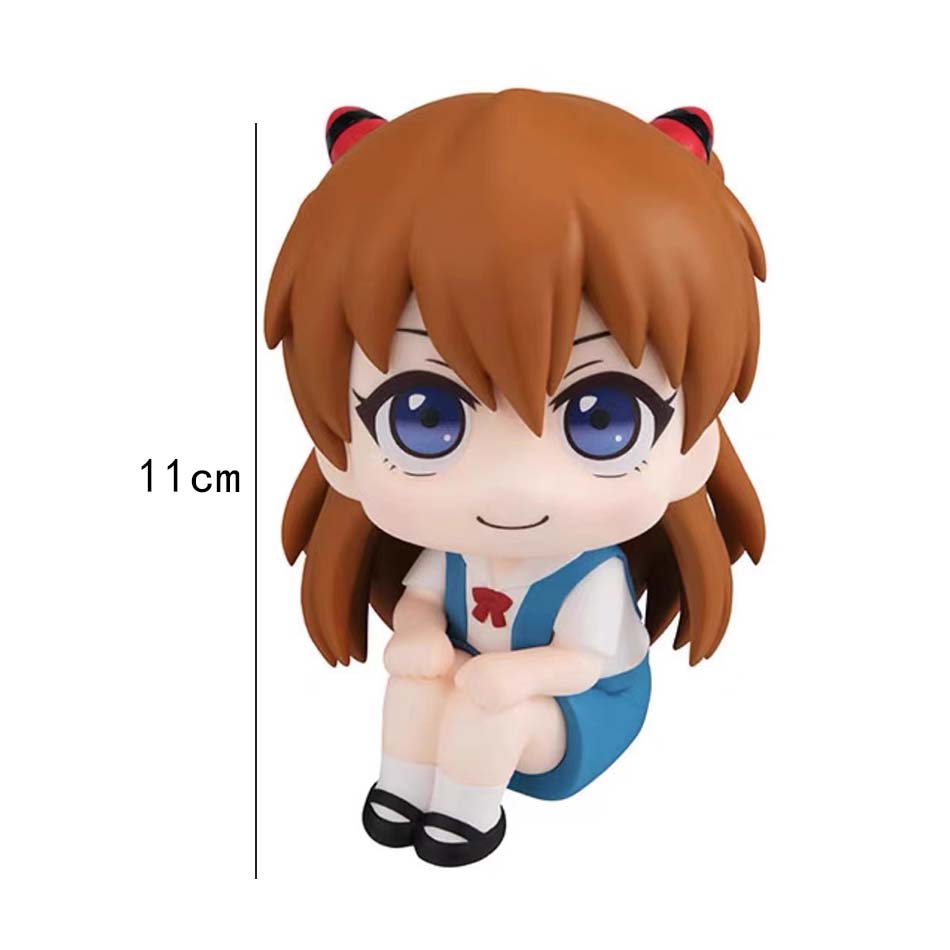 Anime Evangelion Ayanami Rei Figur Souryuu Asuka Langley Look Up EVA Sitzendes Modell Spielzeugpuppe Actionfigur PVC Ornament
