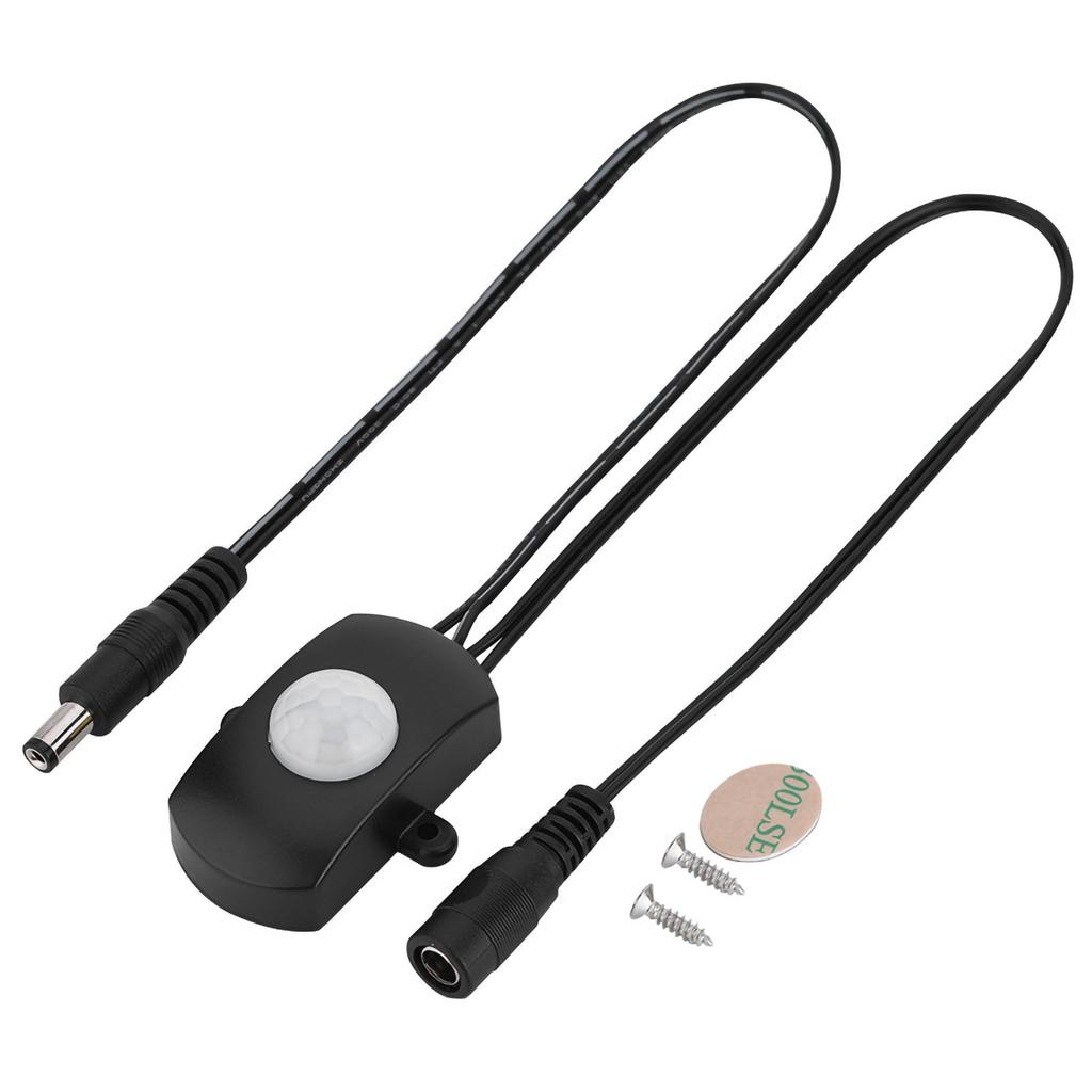 5A DC 6‑24V Mini PIR Infrarot Bewegungsmelder Detektor Schalter LED Streifen Automatischer Schalter Schwarz
