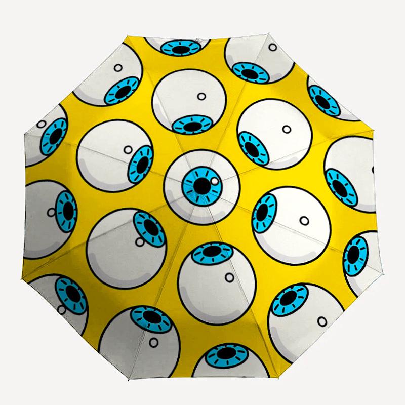 

1pc Eyes Pattern Folding Umbrella , 8 Ribs Casual Durable Lightweight Portable Travelling Umbrella For Men & Women yy250728094