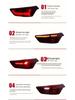 LED Taillight Assembly for 2015-2017 Hyundai IX25: Daytime Running Light, Brake, and Flowing Turn Signal