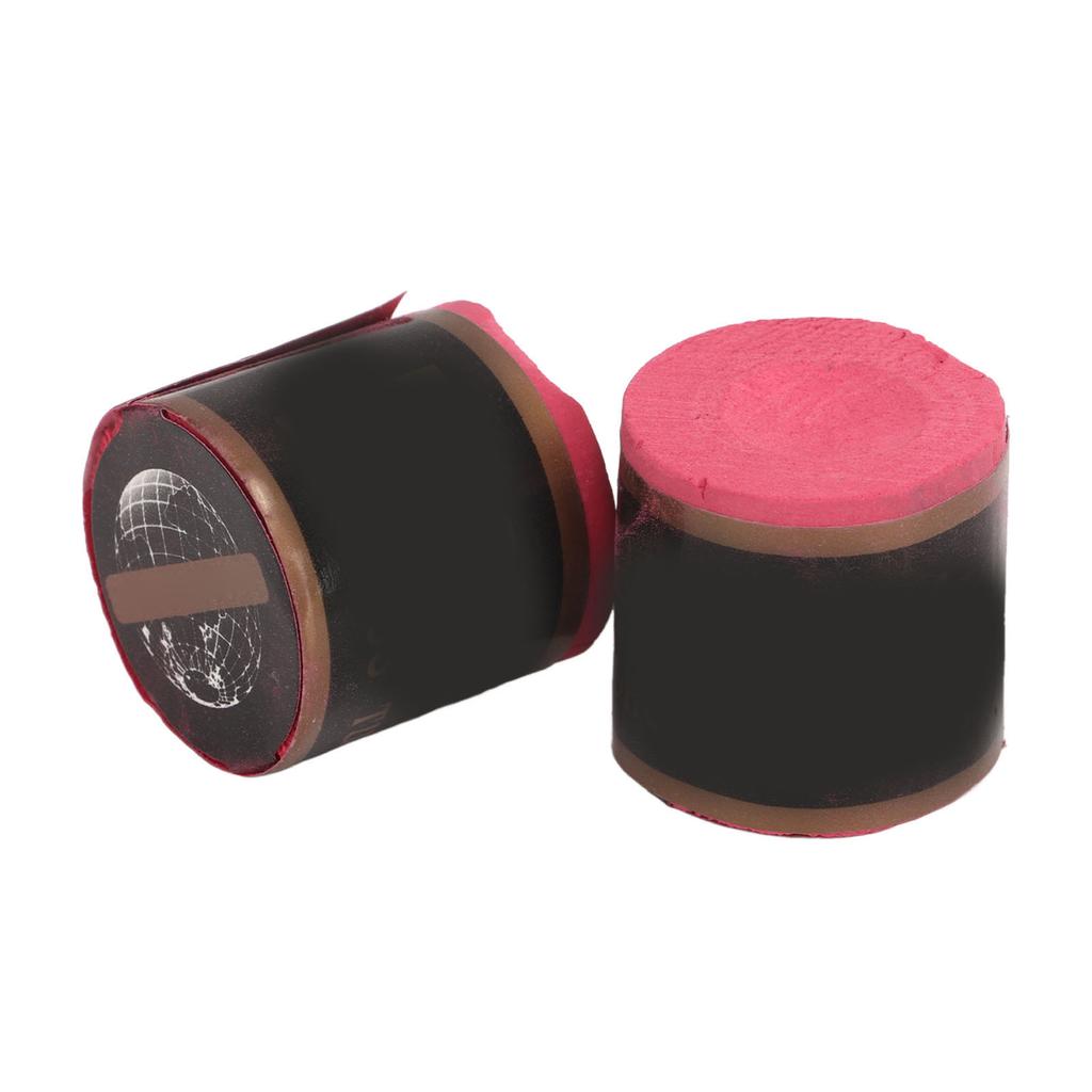 2 pièces Queue de billard Craie de billard Craie pour queue de billard Accessoires de billard Cylindre Forte adhérence Rouge rosé