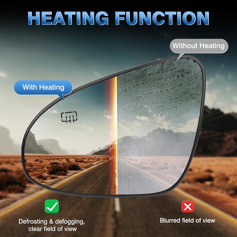 Left Right Side Rearview Wing Mirror Glass for Toyota Corolla 2014– US Model Heated Side Mirror Glass Left Hand Drive