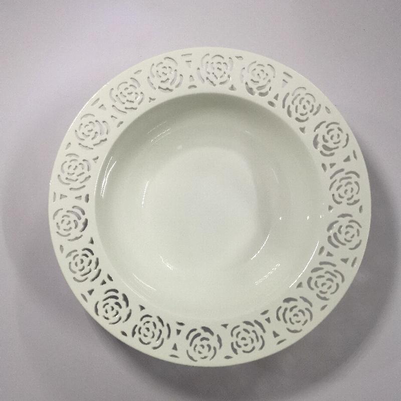 

Керамическая тарелка с вырезом в виде розы, тарелки для стейков в стиле вестерн, тарелки для суши, тарелки для супа, фруктовница, салатница, десертница, миски для лапши